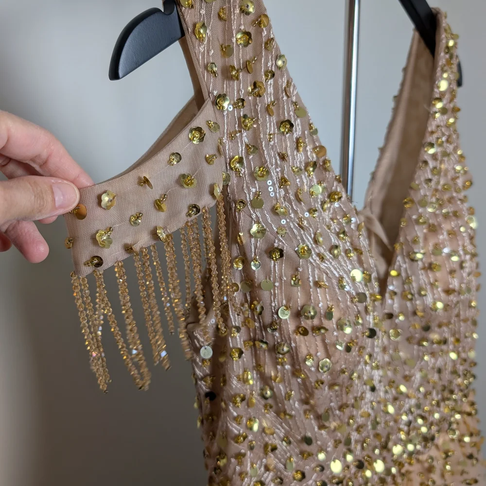 Sequin Embellished Evening Gown - Picture 6 of 13